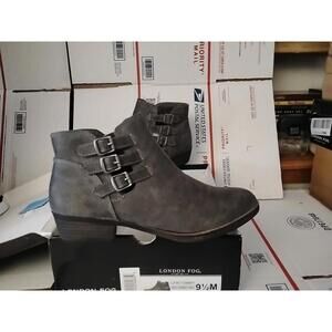 LONDON FOG Women's Tommy Ankle Boot GREY gray COWBOY SIZE 9.5 Cute #166